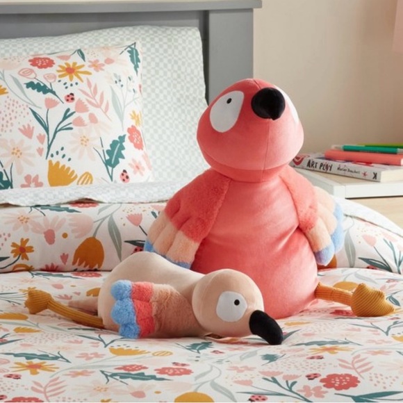 Pillowfort weighted sensory plush Parrott bundle mommy and baby - Picture 4 of 4